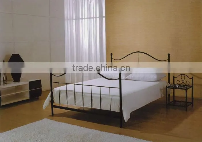 simple iron bed