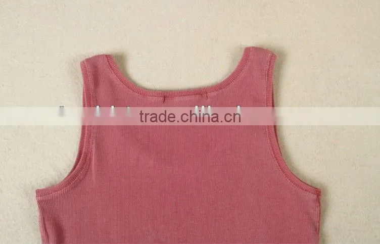 Natural Bamboo Lycra Strech Ladies Tank Top Red Color