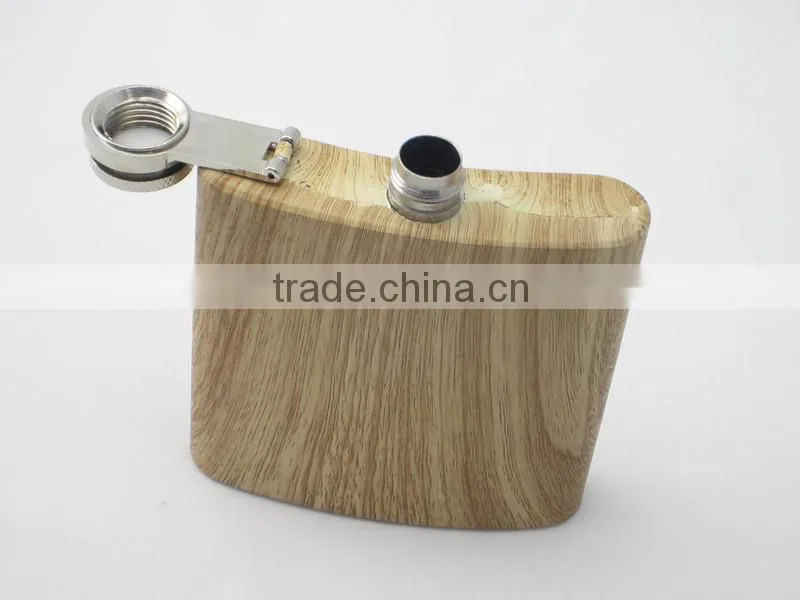 water transfer series--- special wood grain hip flask