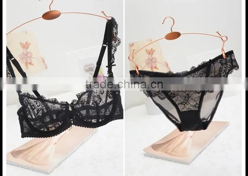 Sexy woman underwear transparent bra and panty(FPY323)