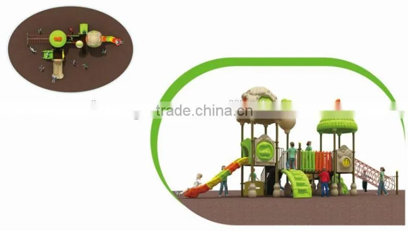 China Park Equipment Outdoor Playground with Plastic Slide