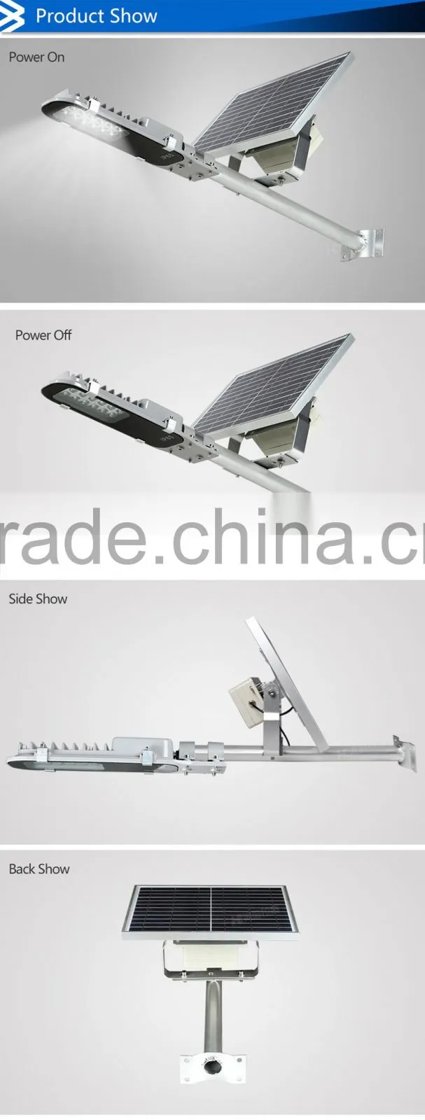 High Class Waterproof Rainproof IP65 12W LED Solar Light Street Lamp for Backyard Garden Park Road Lighting