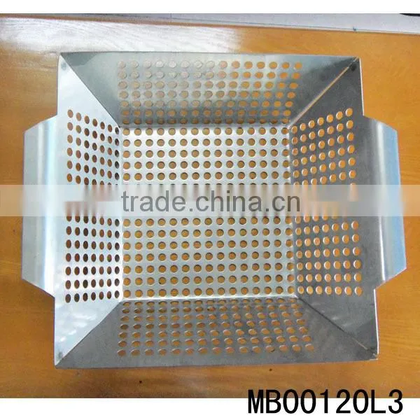 Stainless steel BBQ vegetable pan