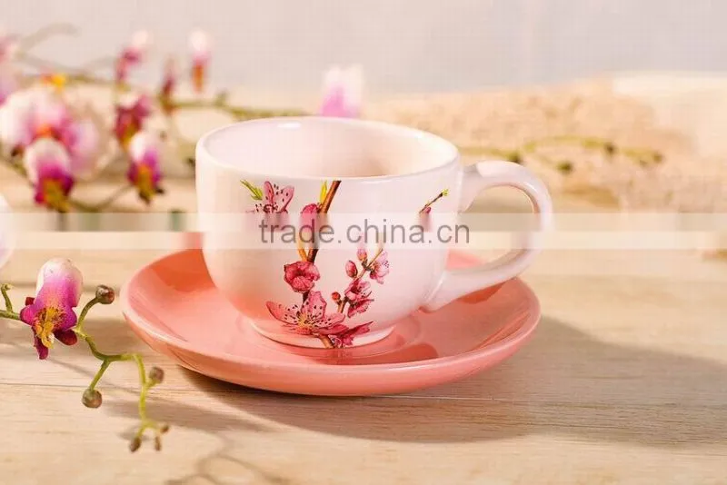 Pink ceramic mug big size