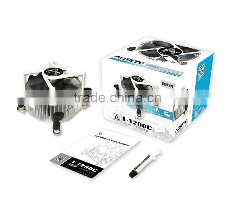 Alseye I-1200C 2u heatpipes and radiator cooler for cpu with competitive price