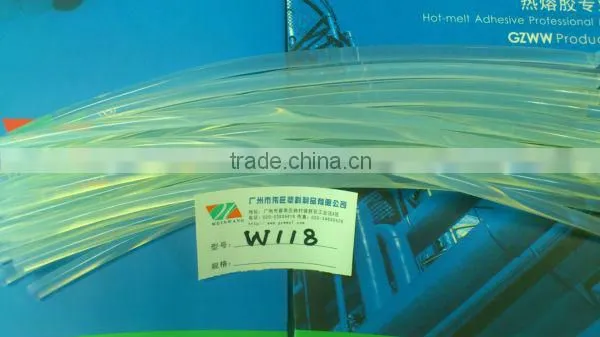 W118 clear transparent Hotmelt glue stick for gun