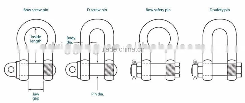 Ship Marine Shackle Anchor and D Shape Shackle