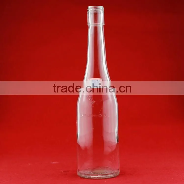 Good quality vase shape wine bottles opal white bottles 750ml transparent glass bottles
