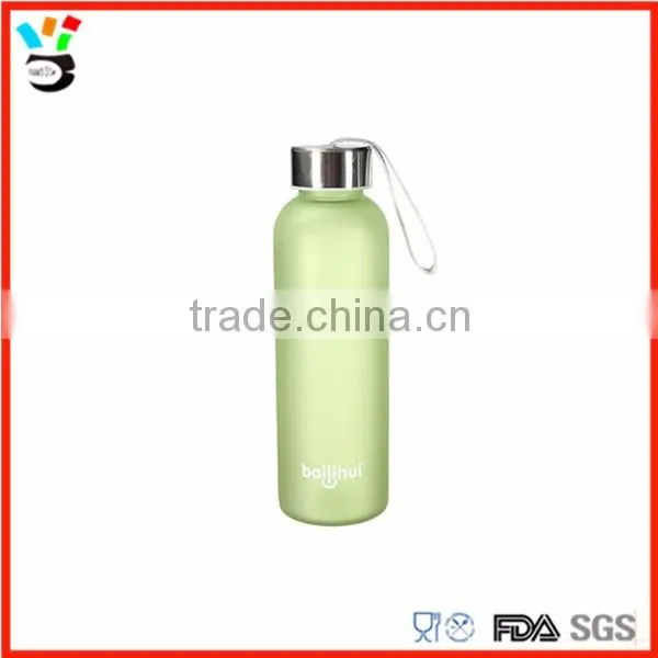 wholesale borosilicate portable 500ml glass bottle for beverages