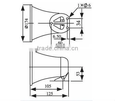HS108 25W Aluminum Indoor and Outdoor Horn Speaker
