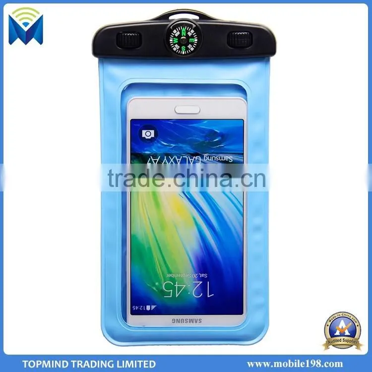Cheap price waterproof smartphone bag, waterproof swimming bag with compass