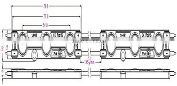 CE RoHS waterproof SMD 5730 3 chips LED injection module