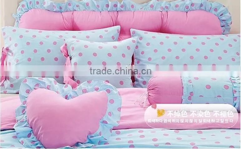 100% cotton Korea style bedding sets princess and prince style