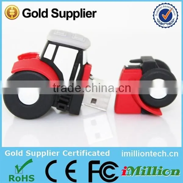 bulk soft PVC tractor usb flash drive
