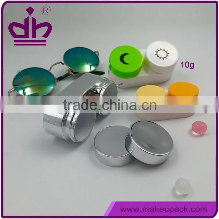Day and night cosmetic cream jar sample packaging