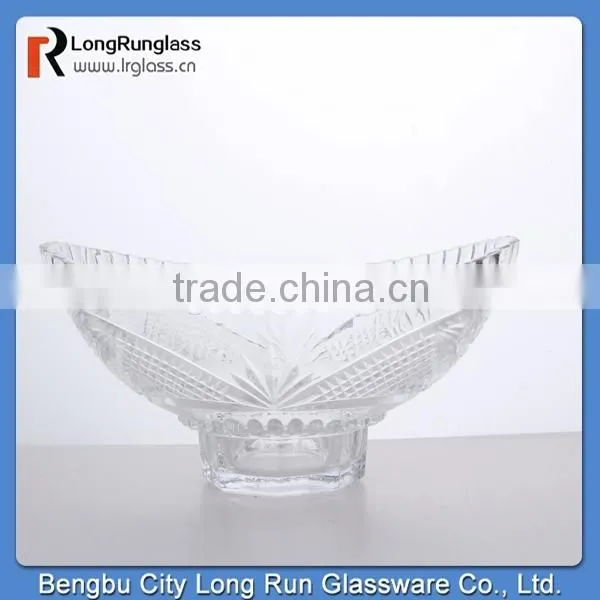 longrun hot new products for 2015 632g high white glass material glass fruit plate,paty use plate carving plate wholesale price