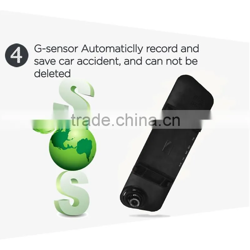 HD GPS tracking with three cameras car rearview camera