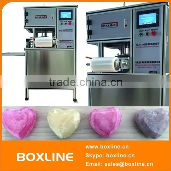 NLHT980 stretch film handmade soap packaging machine