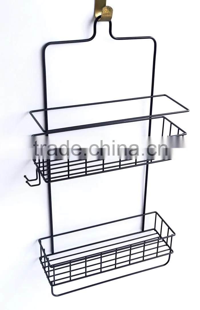 bamboo shower caddy and stainless steel shower caddy
