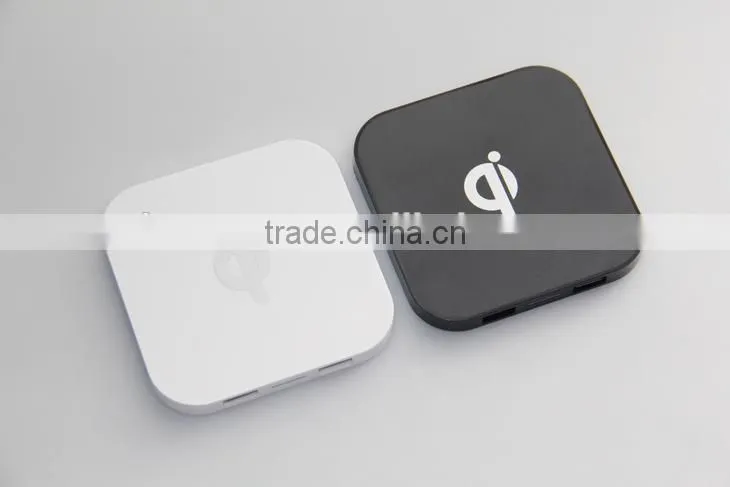 QI wireless mobile phone battery charger with two usb output