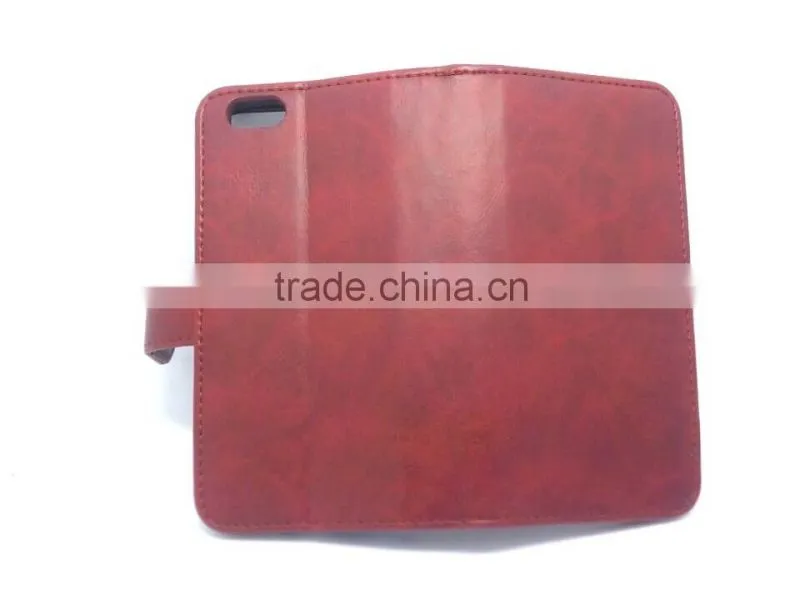 The Most Hot 5 Inch Genuine Leather Wallet Mobile Phone Case For Vivo y31 iphone 4 5 6 6s se
