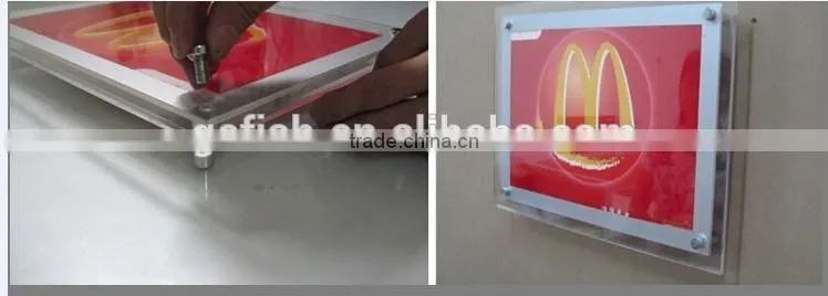 Led light acrylic display picture photo frame