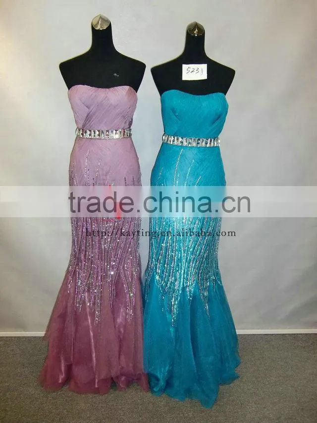 Distinctive Off shoulder prom dress mermaid style beaded 2014 new model evening dress