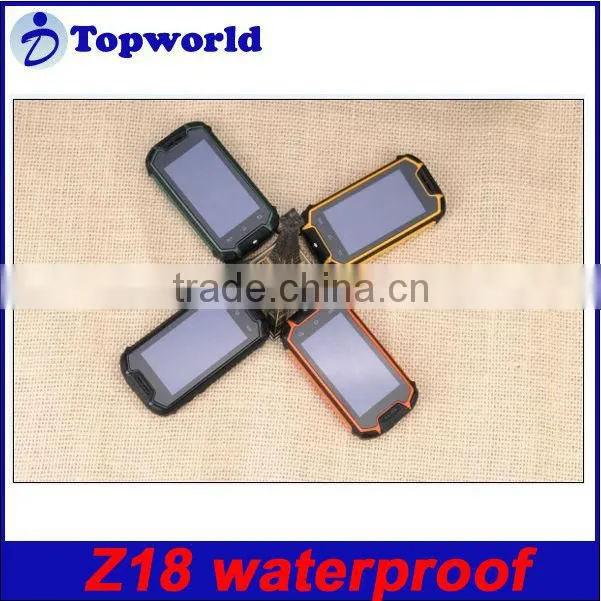 MTK6572 Dual Core Android 4.0 OS Waterproof Dustproof and Shockproof Mobile Phone Z18 with 2.5 inch Capacitive Touch Screen