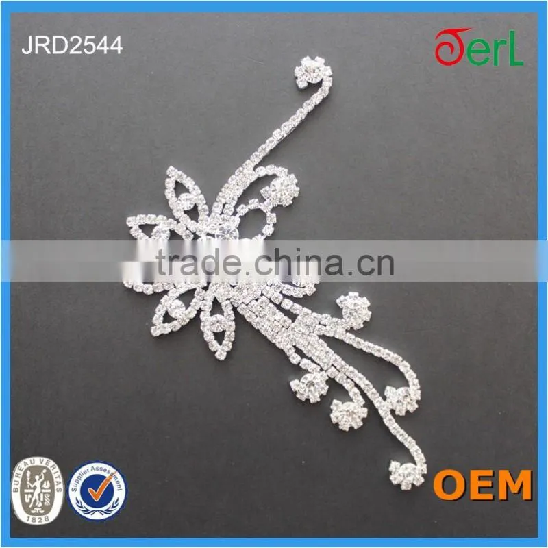 Wholesale Bright crystal&copper rhinestone applique from China