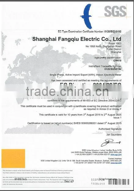 EM418 MID approved single phase digital energy meter din rail kwh energy meter modbus rtu energy meter