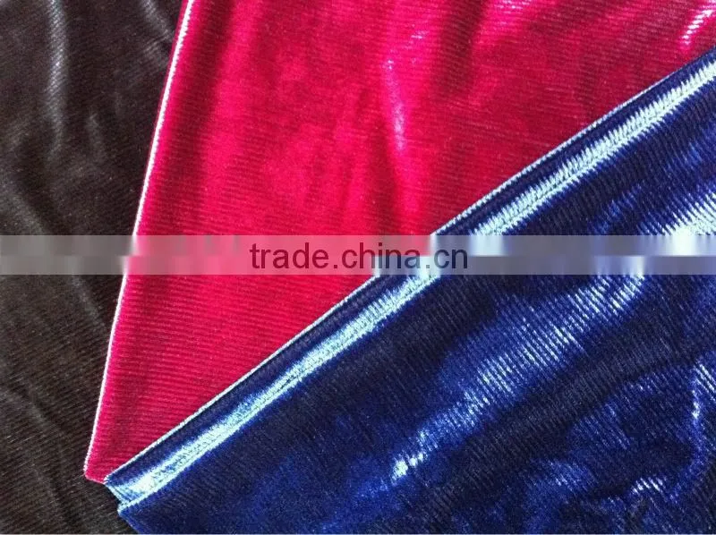 Stripe Spandex velvet fabric for Dress