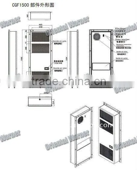 industrial gree mitsubishi air conditioners floor standing solar power for telecom battery cabinet shelter