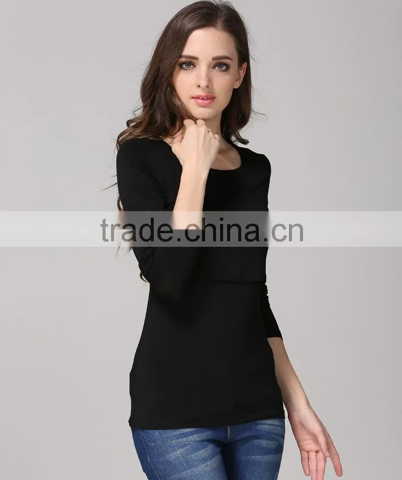 Long Sleeve Maternity Nursing T-shirt new Style Fashion