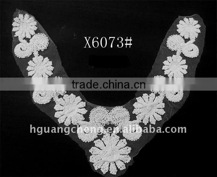 cotton embroidered crochet lace collar