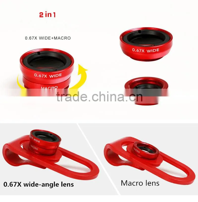 New Design zoom lens for mobile phone camera lens for 4 in 1 special effect