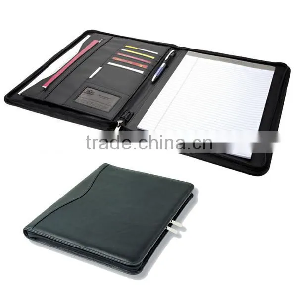 A4 zipper portfolio notebook with calculator