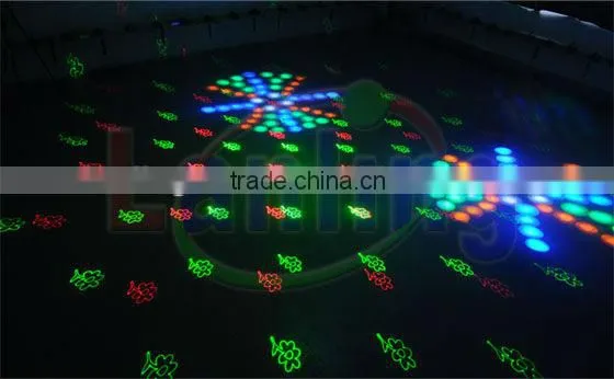 professional 3 Claw 18W RGBYW LED and RG Animation Twinkling Laser Light