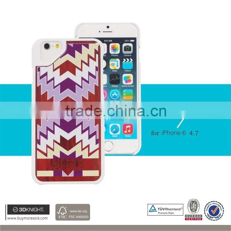 Mobile accessories laser engraving custom design Plastic frame wooden cell phone case for iphone 6s case wood factory price