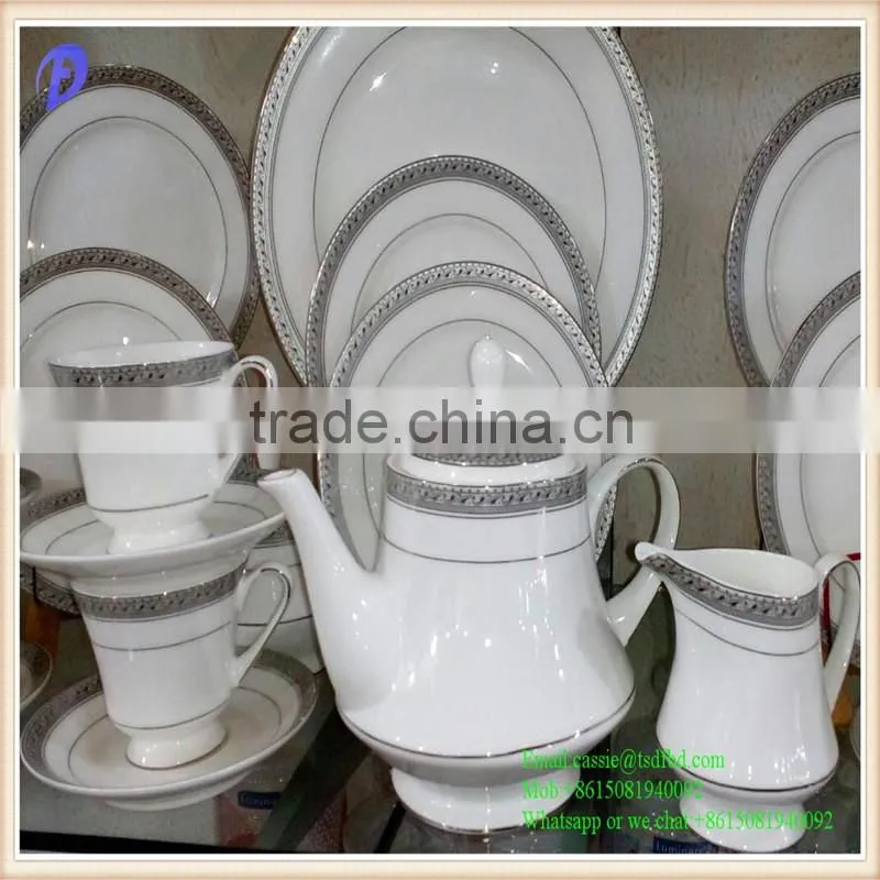 61pcs middle east royal bone china dinnerware