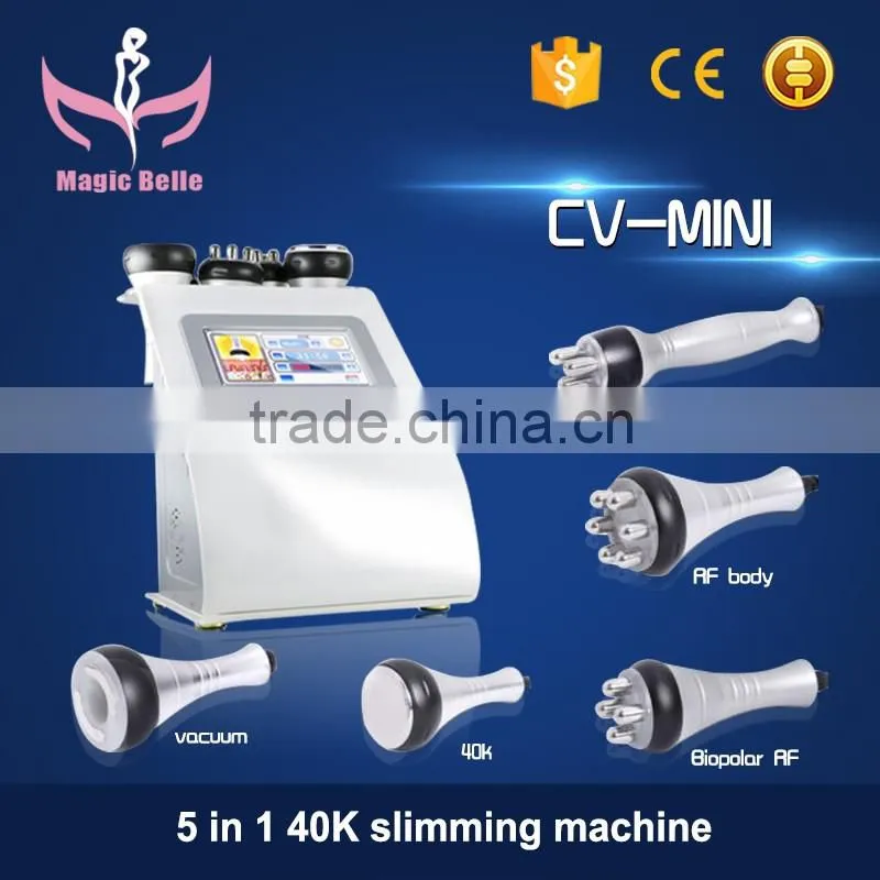 5 in 1 Ultrasonic Cavitation RF Slimming Machine Bipolar Strong Vacuum For Skin Care Weight Loss