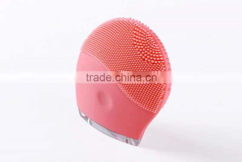 Natural Silicone Electric Facial Cleansing Brush Rechargeable Face Cleaning Brush
