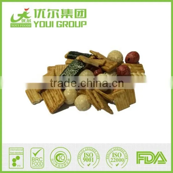 Baked Crackers with Soy Sauce Peanuts