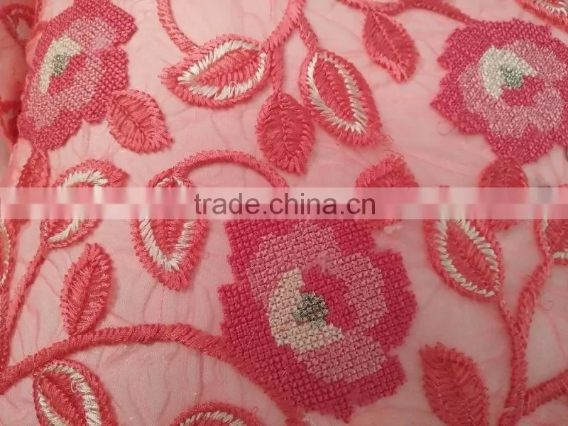 Cross Stitch Embroidery Garment Fabric