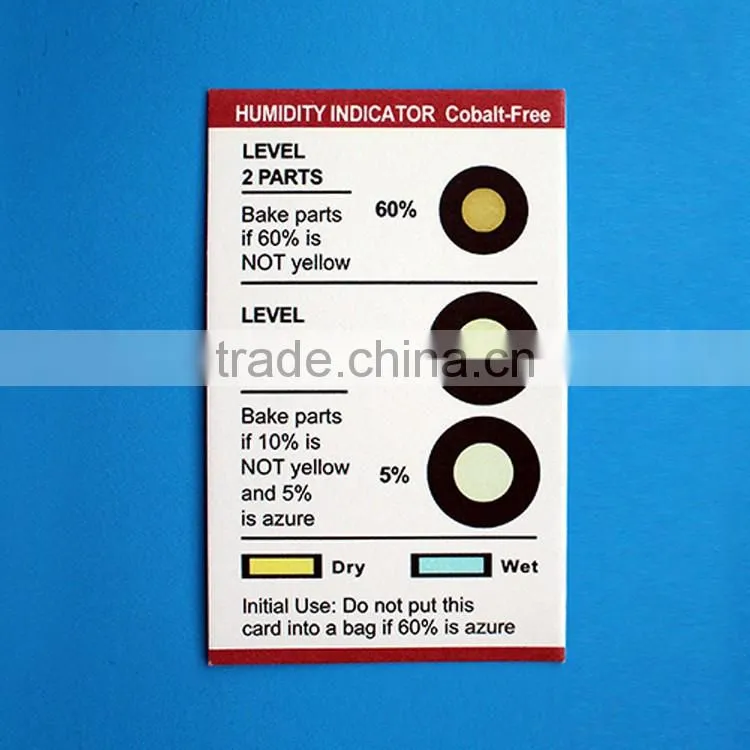 RoHS OEM Free Sample 6 Dots Humidity Indicator Sheet