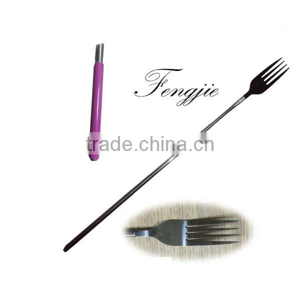Fengjie High Quality Retractable Stainless Steel BBQ Metal Skewers