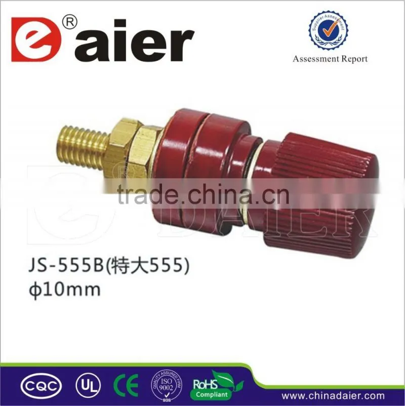 Black and red gold binding post connector
