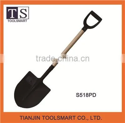 Types of spade steel garden snow shovel with plastic D grip