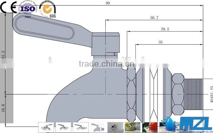 MZL cheapest brass garden tap for juice machine, dispenser,wine barrel China supplier