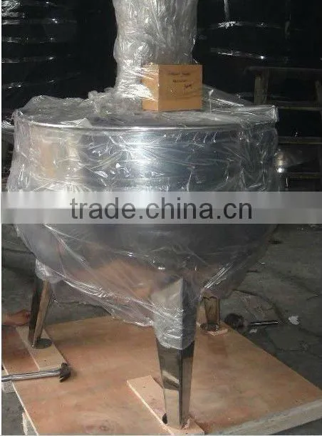 sanitary steam heating jacketed kettle with scraper stirrer
