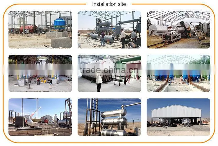 envrionmental waste tire recycling to oil pyrolysis machine Huayin group